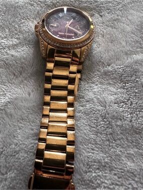 Michael Kors Rose Gold Crystal-Accent Men's Bracelet Watch